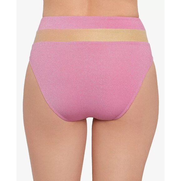 Salt + Cove Juniors Medium Precious Metals Colorblocked Swim Bikini Bottoms 045 - Picture 3 of 9